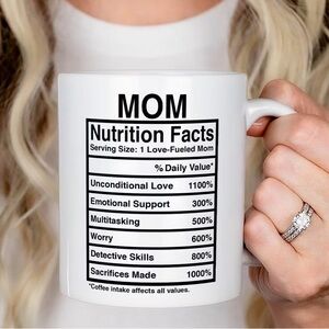 Mom Nutrition Facts Mug NEW